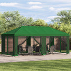 Garten Pavillon 6 x 3 m Grün Polyester und Stahl 190
