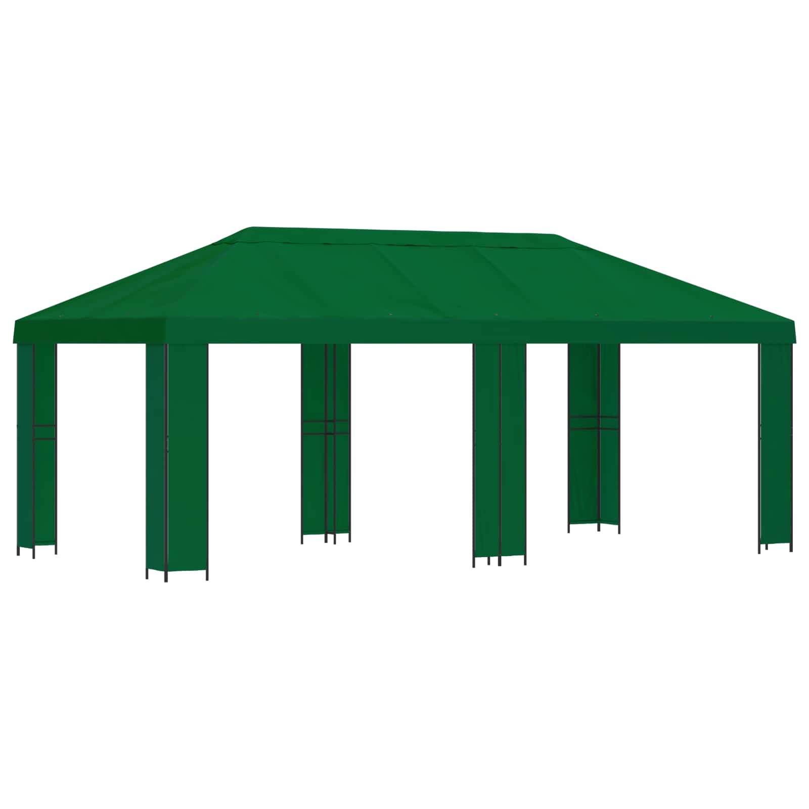 Garten Pavillon 6 x 3 m Grün Polyester und Stahl 190