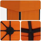 Garten Pavillon 6 x 3 m Orange Polyester und Stahl 190
