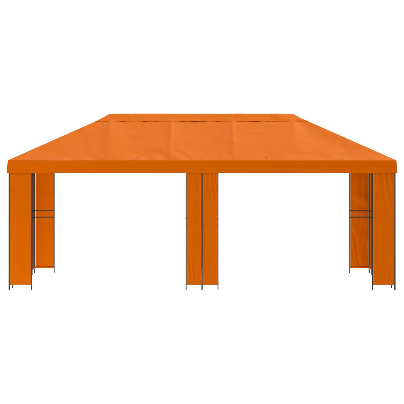 Garten Pavillon 6 x 3 m Orange Polyester und Stahl 190