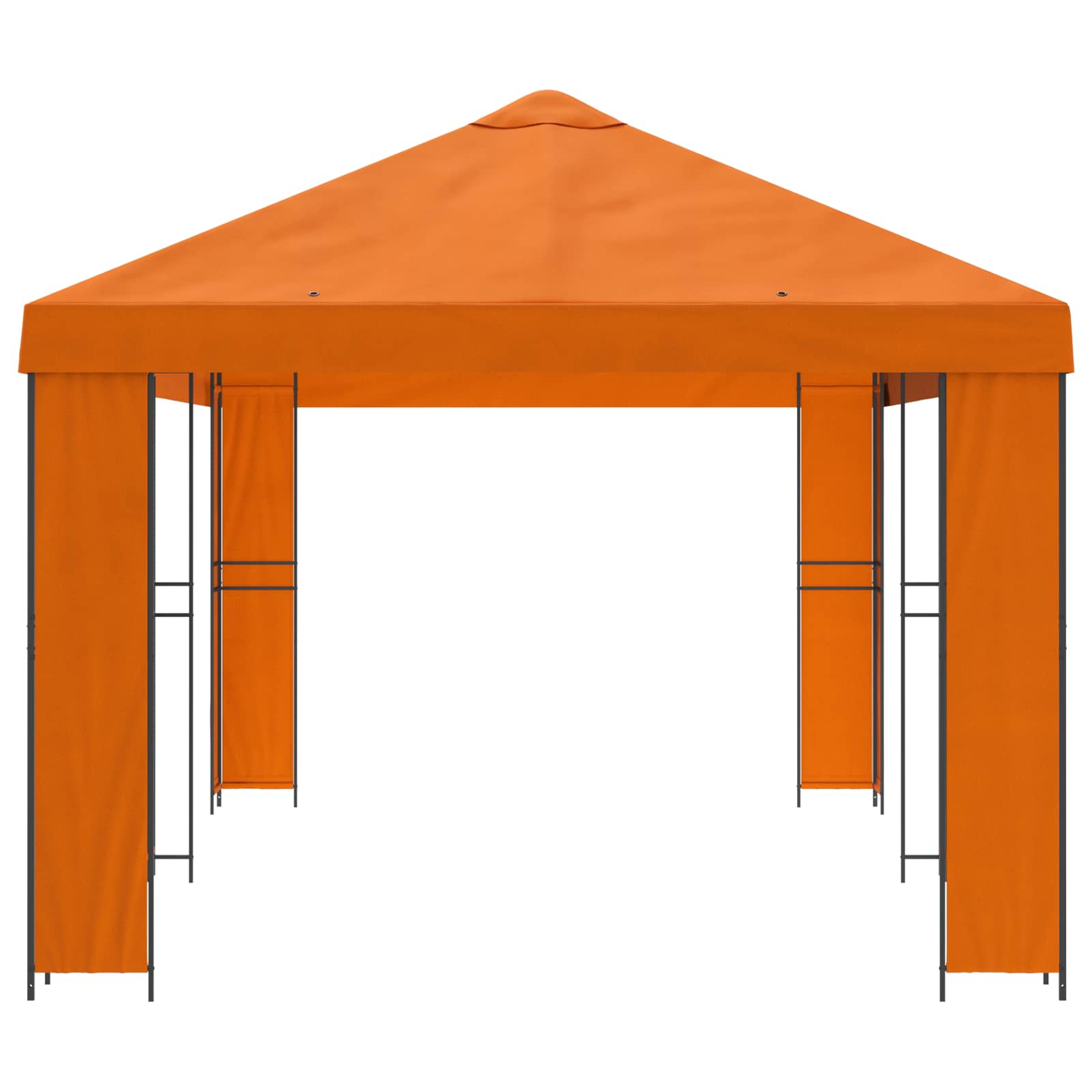 Garten Pavillon 6 x 3 m Orange Polyester und Stahl 190