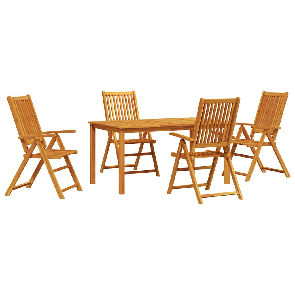 Garten Essgruppe Faltbar 5 pcs Braun Massivholz Akazie