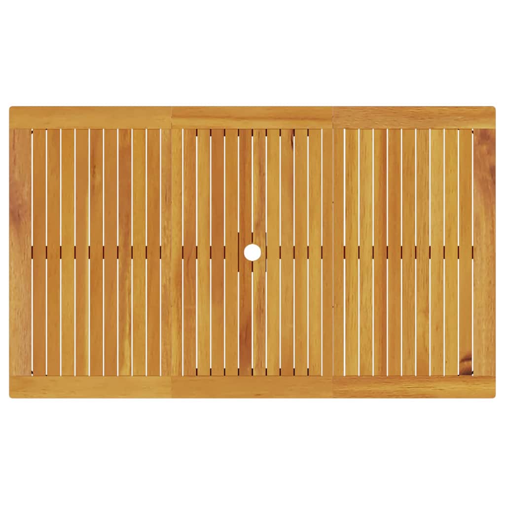 Garten Essgruppe Faltbar 7 pcs Braun Massivholz Akazie