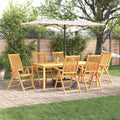 Garten Essgruppe Faltbar 7 pcs Braun Massivholz Akazie