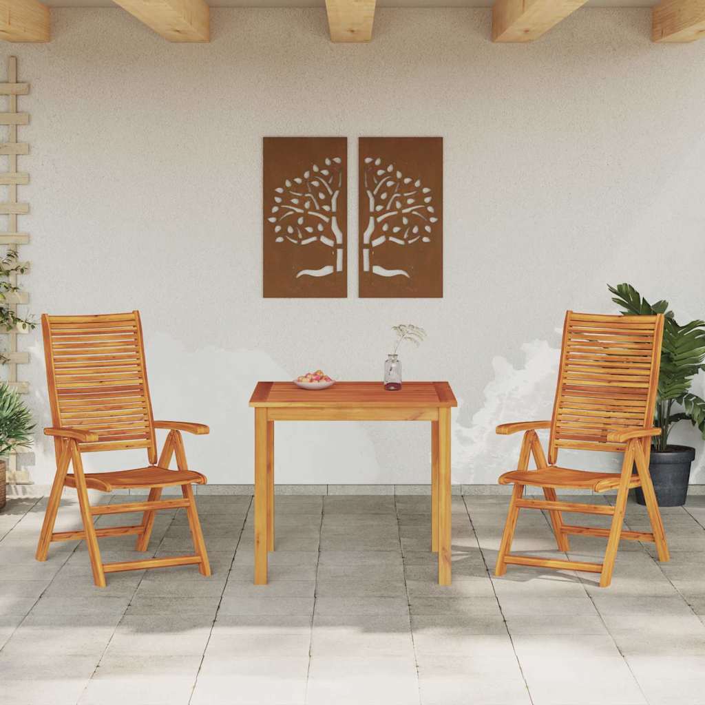 Garten Essgruppe 3 pcs Braun Massivholz Akazie