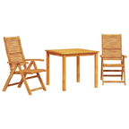 Garten Essgruppe 3 pcs Braun Massivholz Akazie