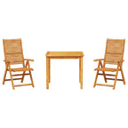 Garten Essgruppe 3 pcs Braun Massivholz Akazie