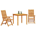 Garten Essgruppe 3 pcs Braun Massivholz Akazie