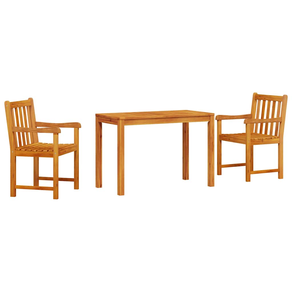 Garten Essgruppe 3 pcs Braun Massivholz Akazie