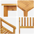 Garten Essgruppe 5 pcs Braun Massivholz Akazie