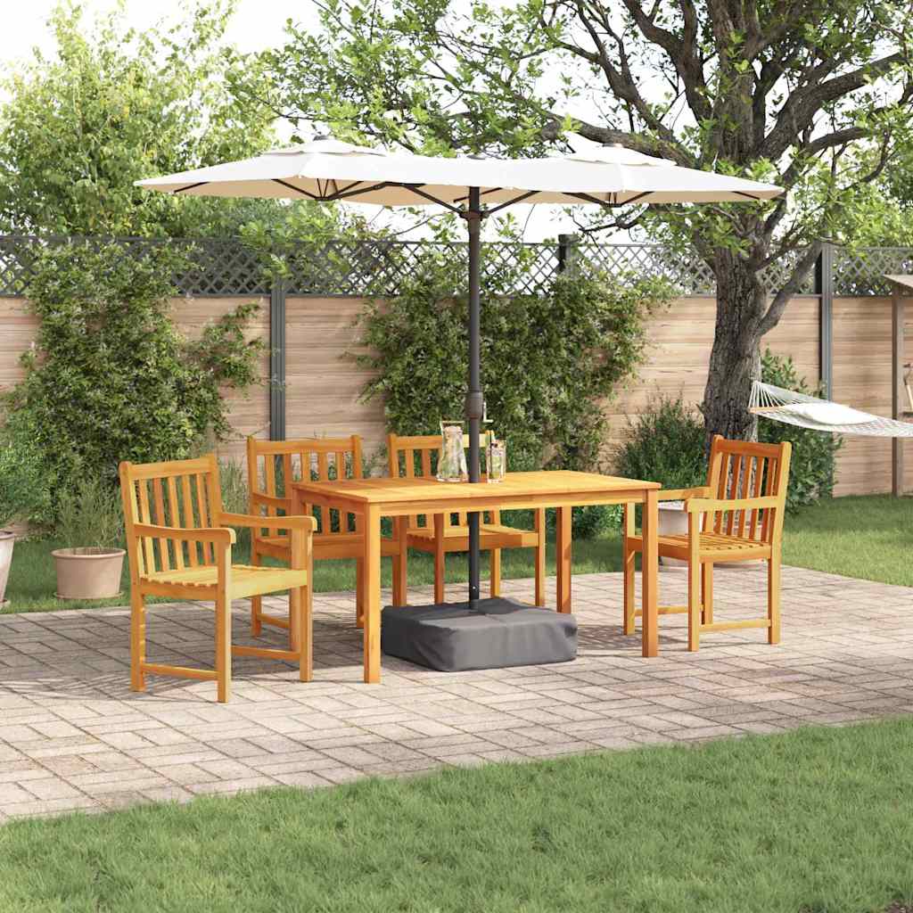 Garten Essgruppe 5 pcs Braun Massivholz Akazie