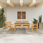 Garten Essgruppe 5 pcs Braun Massivholz Akazie