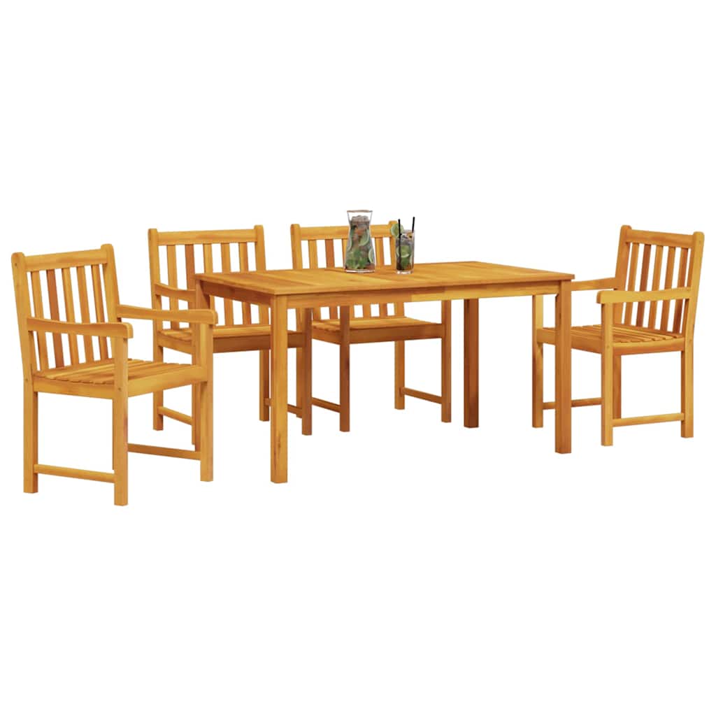 Garten Essgruppe 5 pcs Braun Massivholz Akazie