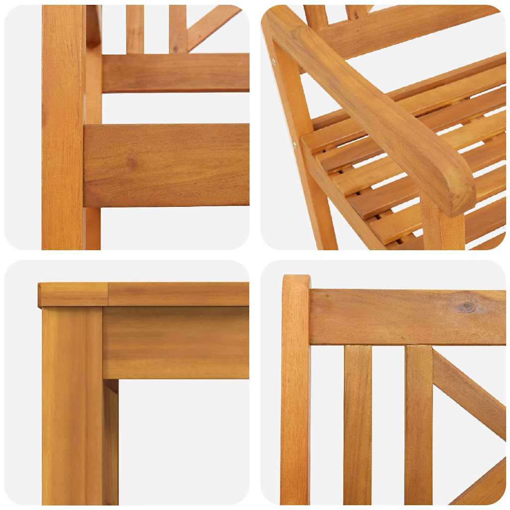 Garten Essgruppe 3 pcs Braun Massivholz Akazie