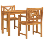 Garten Essgruppe 3 pcs Braun Massivholz Akazie