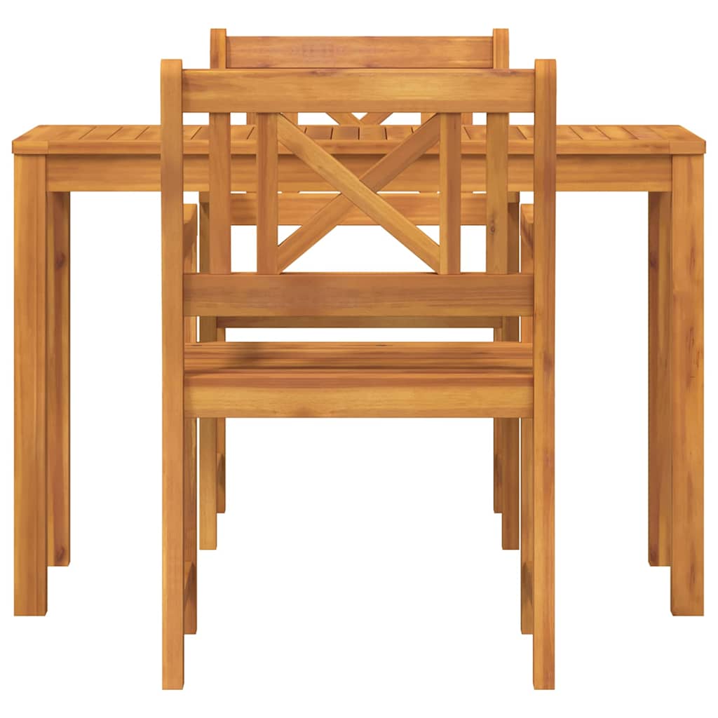 Garten Essgruppe 3 pcs Braun Massivholz Akazie
