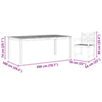 Garten Essgruppe 9 pcs Braun Massivholz Akazie