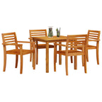 Garten Essgruppe 5 pcs Braun Massivholz Akazie