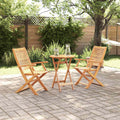 Klapp Bistro Set 3 pcs Braun Massivholz Akazie