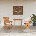Klapp Bistro Set 3 pcs Braun Massivholz Akazie