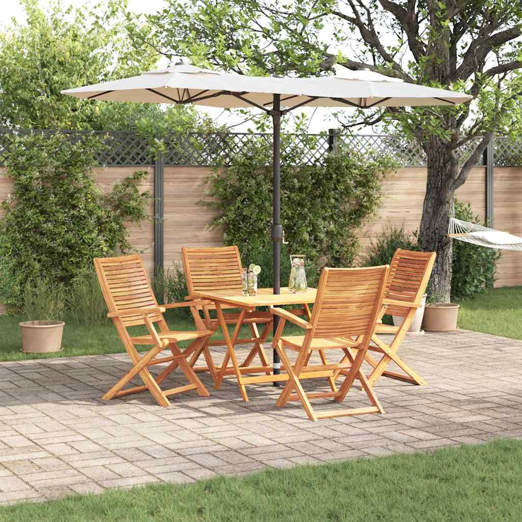 Garten Essgruppe 5 pcs Braun Massivholz Akazie