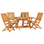 Garten Essgruppe 5 pcs Braun Massivholz Akazie