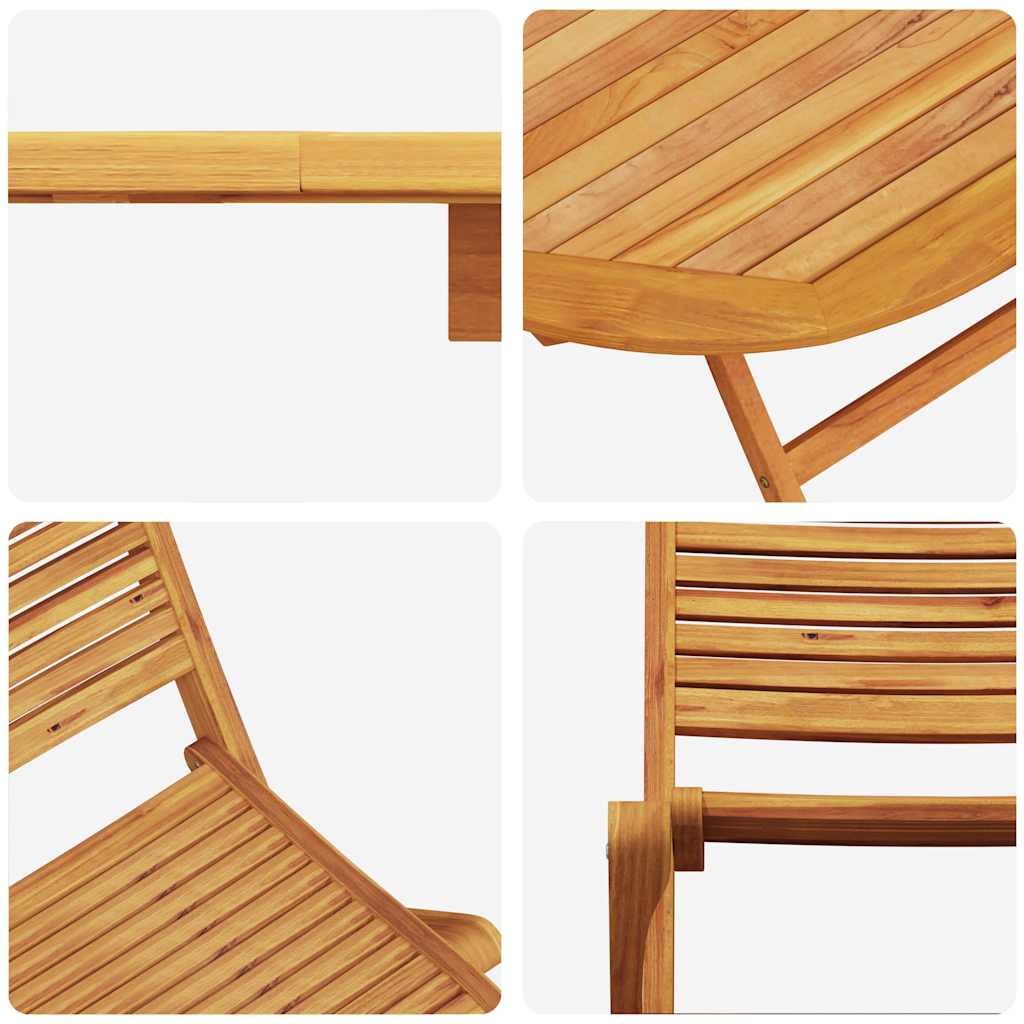 Garten Essgruppe 5 pcs Braun Massivholz Akazie