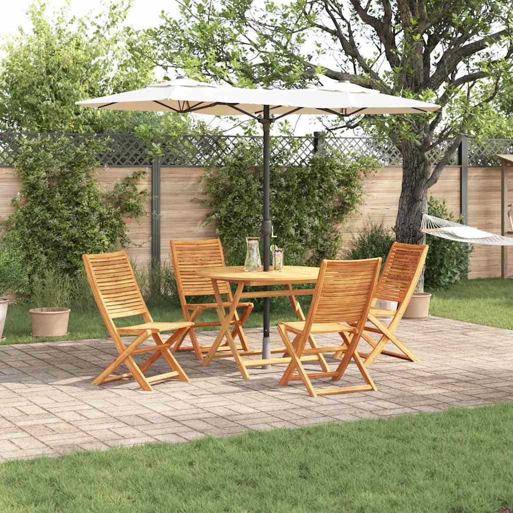 Garten Essgruppe 5 pcs Braun Massivholz Akazie