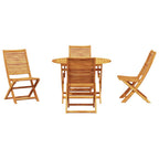 Garten Essgruppe 5 pcs Braun Massivholz Akazie