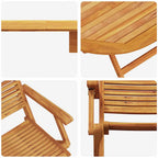 Garten Essgruppe 5 pcs Braun Massivholz Akazie