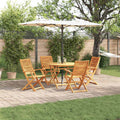Garten Essgruppe 5 pcs Braun Massivholz Akazie