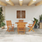 Garten Essgruppe 5 pcs Braun Massivholz Akazie