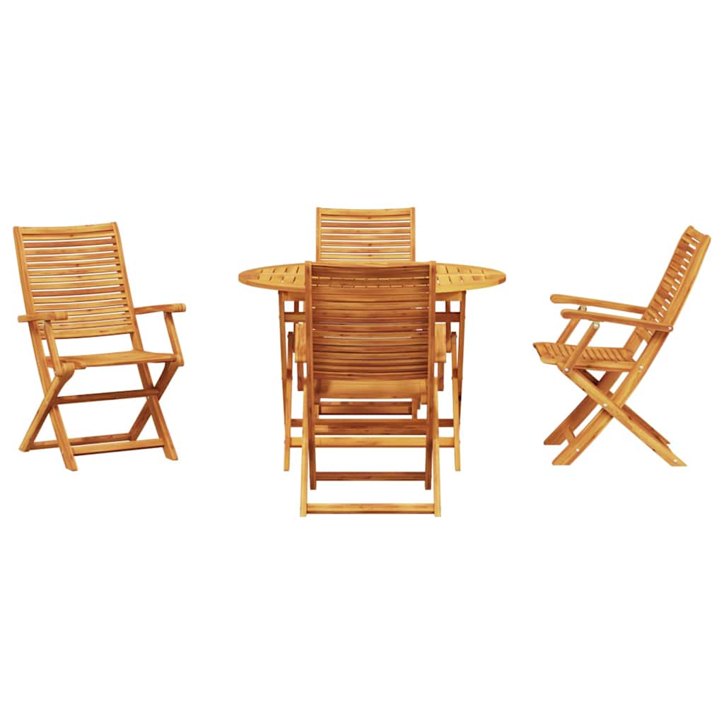 Garten Essgruppe 5 pcs Braun Massivholz Akazie