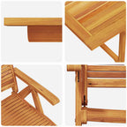 Garten Essgruppe 7 pcs Braun Massivholz Akazie