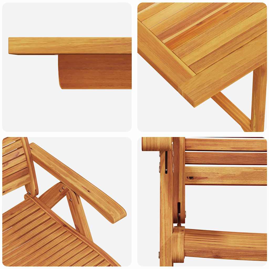 Garten Essgruppe 7 pcs Braun Massivholz Akazie