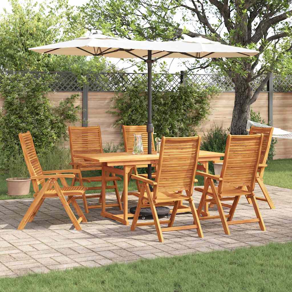 Garten Essgruppe 7 pcs Braun Massivholz Akazie