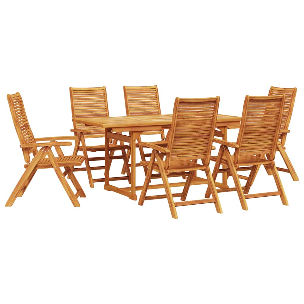 Garten Essgruppe 7 pcs Braun Massivholz Akazie