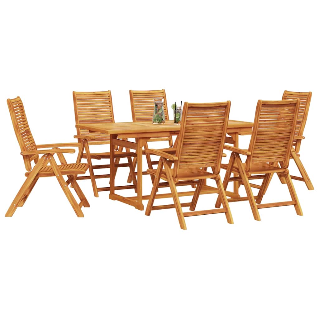Garten Essgruppe 7 pcs Braun Massivholz Akazie