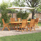 Garten Essgruppe 7 pcs Braun Massivholz Akazie