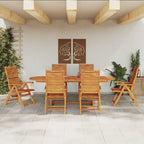 Garten Essgruppe 7 pcs Braun Massivholz Akazie