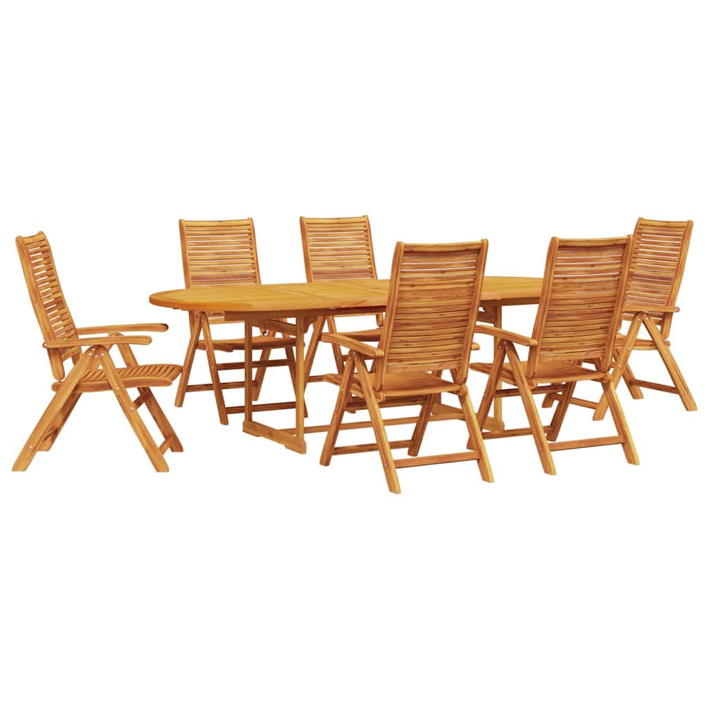 Garten Essgruppe 7 pcs Braun Massivholz Akazie