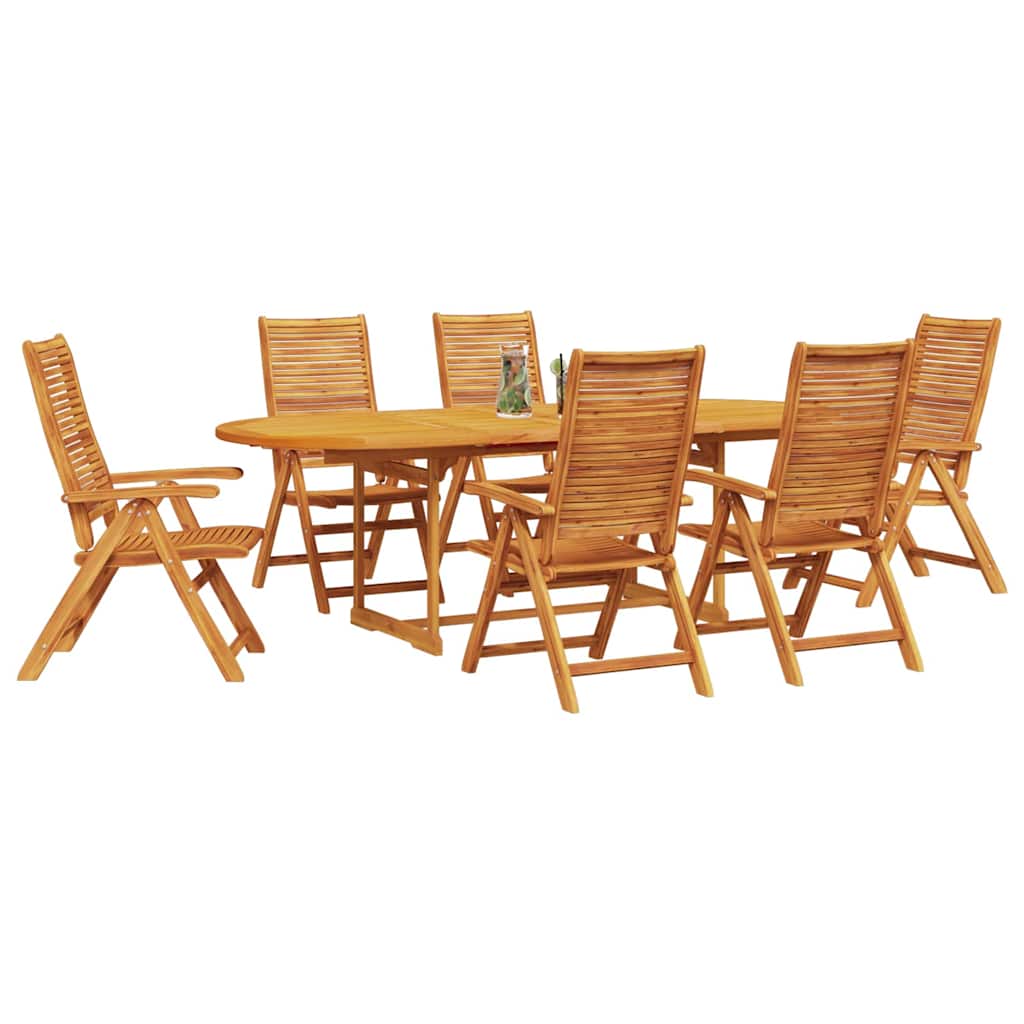 Garten Essgruppe 7 pcs Braun Massivholz Akazie