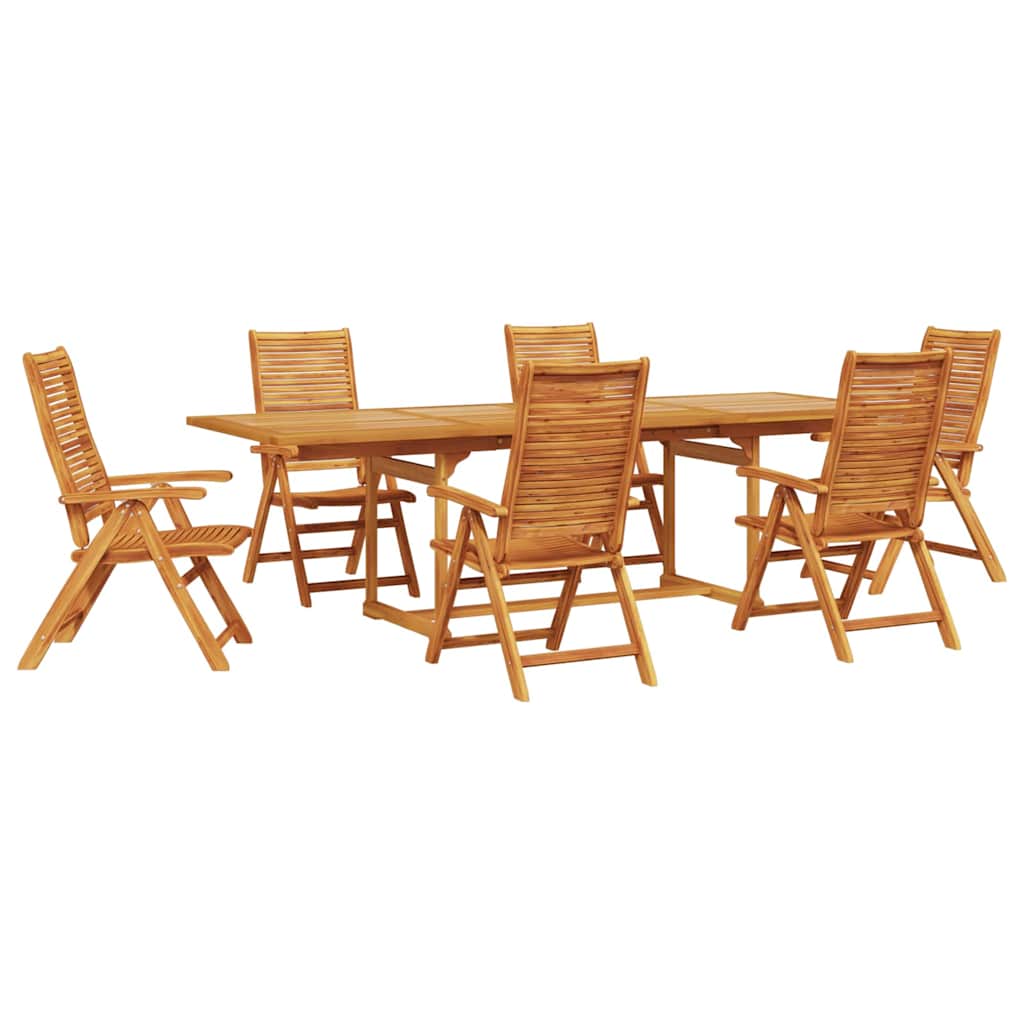 Garten Essgruppe 7 pcs Braun Massivholz Akazie