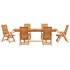 Garten Essgruppe 7 pcs Braun Massivholz Akazie
