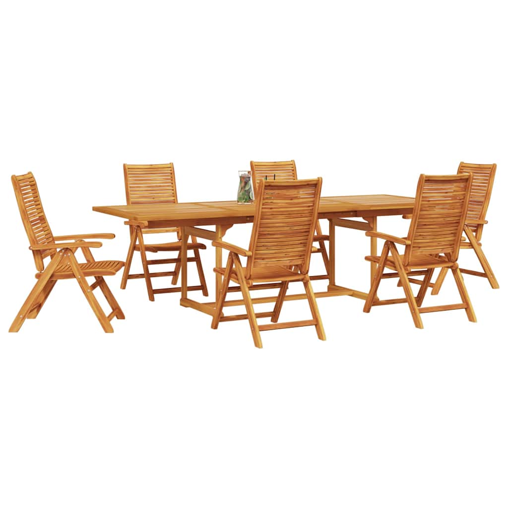 Garten Essgruppe 7 pcs Braun Massivholz Akazie