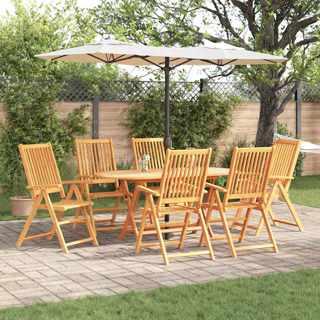 Garten Essgruppe 7 pcs Braun Massivholz Akazie