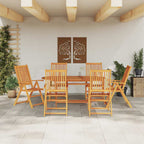 Garten Essgruppe 7 pcs Braun Massivholz Akazie