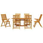 Garten Essgruppe 7 pcs Braun Massivholz Akazie