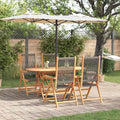 Garten Essgruppe 5 pcs Grau Massivholz Akazie