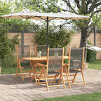 Garten Essgruppe 5 pcs Grau Massivholz Akazie